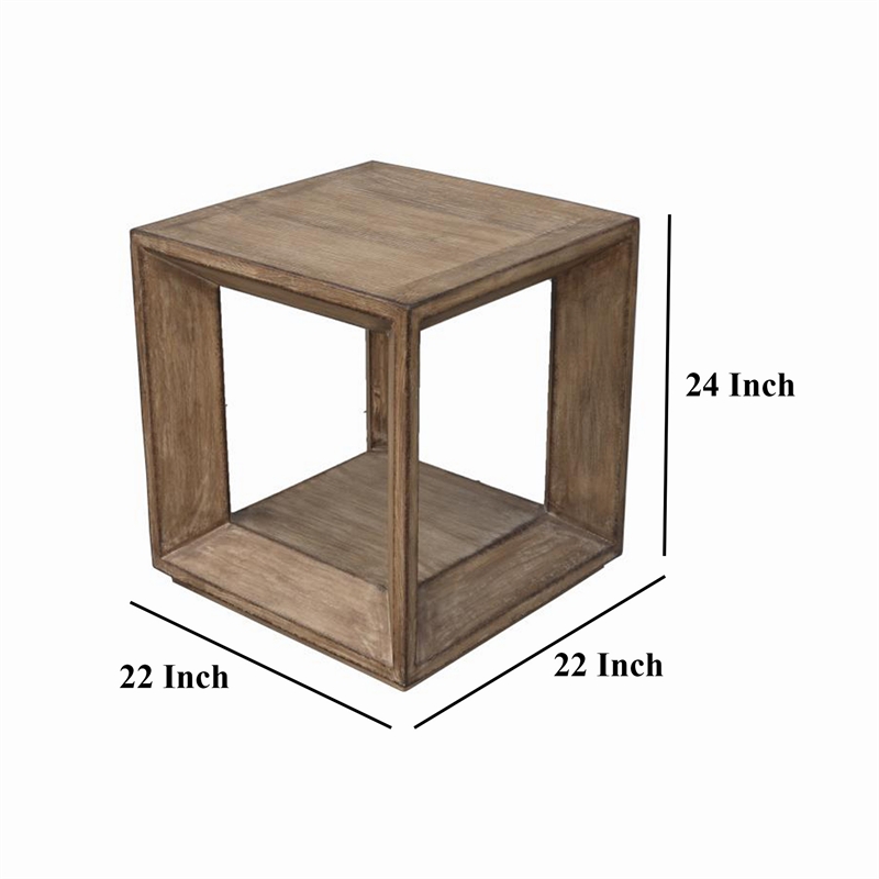 Benjara Limy Side End Table- 22