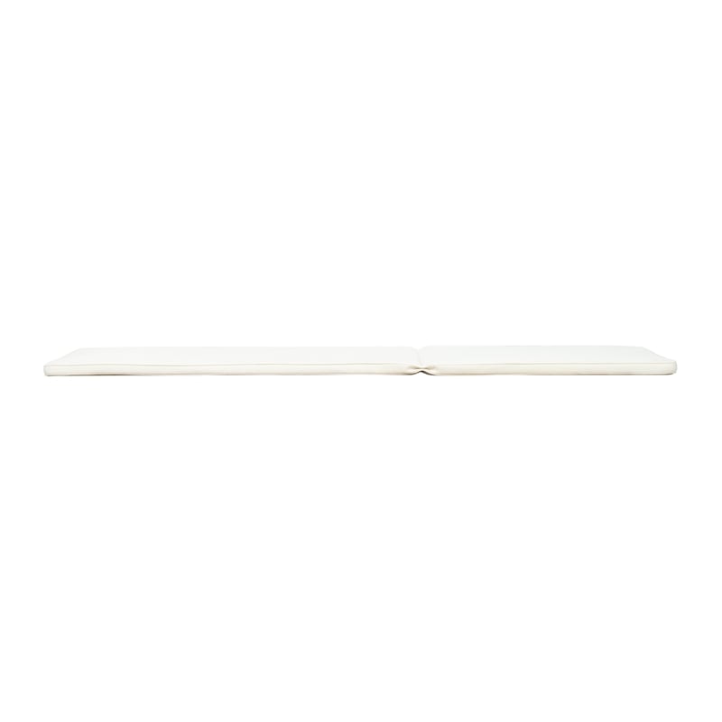 Benjara Pina Outdoor Cushion for Lounge Chaise- 79 Inch- Plush White Fabric