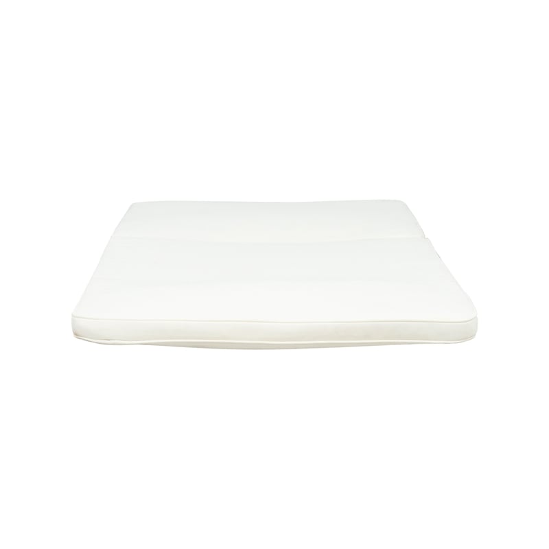 Benjara Pina Outdoor Cushion for Lounge Chaise- 79 Inch- Plush White Fabric