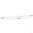 Benjara Pina Outdoor Cushion for Lounge Chaise- 79 Inch- Plush White Fabric