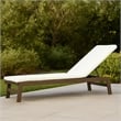 Benjara Pina Outdoor Cushion for Lounge Chaise- 79 Inch- Plush White Fabric