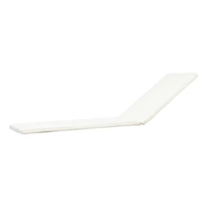 Benjara Pina Outdoor Cushion for Lounge Chaise- 79 Inch- Plush White Fabric