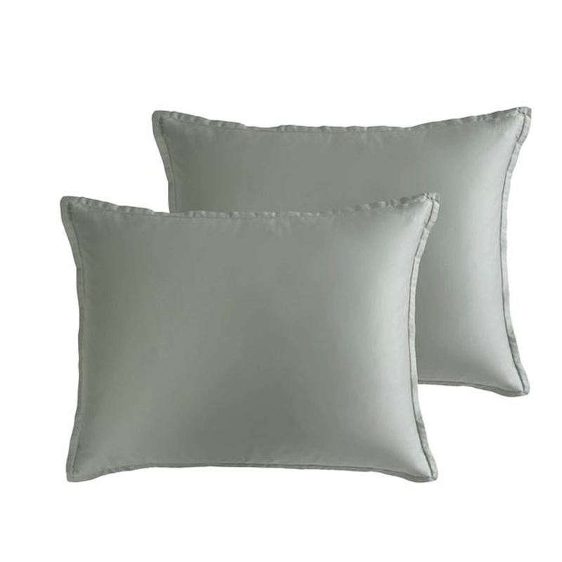 Benjara Keo 9pc King Comforter Set- Reversible- Soft Sage Gray Silky Fabric