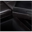 Benjara Storage Ottoman- Tufted Chocolate Brown Faux Leather- 35
