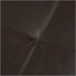 Benjara Lannie Storage Ottoman- Dual Top- Rich Brown Faux Leather- 48 Inch