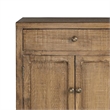 Benjara Lia Small Accent Cabinet- 2 Door- Drawer- Antique Style Natural Wood