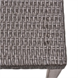 Benjara Bops Outdoor Ottoman- Gray Faux Rattan Wicker- 28