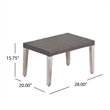 Benjara Bops Outdoor Ottoman- Gray Faux Rattan Wicker- 28