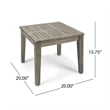 Benjara Bops Outdoor Square Side Table- 20