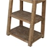 Benjara Bookcase- 5 Tier Ladder Shelves- Rustic Natural Brown Wood- 72 Inch