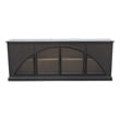 Benjara Evy Wide Sideboard Cabinet- Arch Inspired 4 Glass Doors- Black 96 Inch