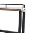 Benjara Fyan Counter Table w Rails- Black Iron Base- 71