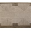 Benjara Augy Accent Cabinet Console- 4 Doors- Gray Brown Pine Wood- 77 Inch