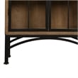 Benjara Veria China Cabinet- 2 Door Arch Frame- Antique Natural Brown- 83 Inch