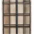 Benjara Veria China Cabinet- 2 Glass Door Arch Frame- Whitewash Wood- 83 Inch