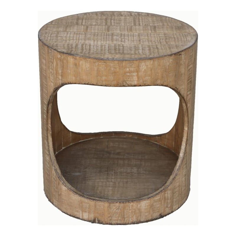 Benjara Roki Side End Table w Shelf- 22