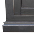 Benjara Miy Sideboard Buffet Cabinet- 4 Door- Matte Black Pine Wood 83 Inch