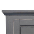 Benjara Miy Sideboard Buffet Cabinet- 4 Door- Matte Black Pine Wood 83 Inch
