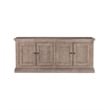Benjara Miy Sideboard Buffet Cabinet- 4 Door- Medium Gray Pine Wood 83 Inch
