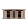 Benjara Miy Sideboard Buffet Cabinet- 4 Door- Medium Gray Pine Wood 83 Inch