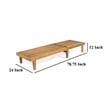 Benjara Pina Outdoor Chaise Lounger- 79 Inch- Slatted Acacia Wood- Brown