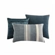 Benjara Beny 9pc King Size Comforter Set- Dark Turquoise Blue Woven Jacquard