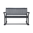 Benjara Outdoor Rocking Loveseat Bench- 50