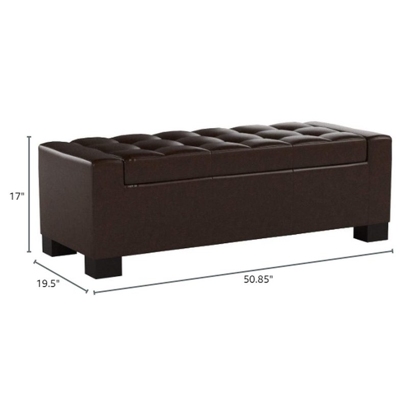 Benjara Liani Ottoman Bench- Storage Top- 50