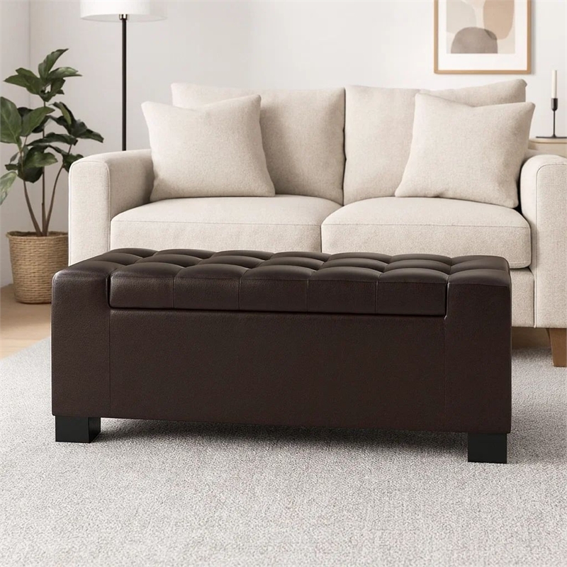 Benjara Liani Ottoman Bench- Storage Top- 50