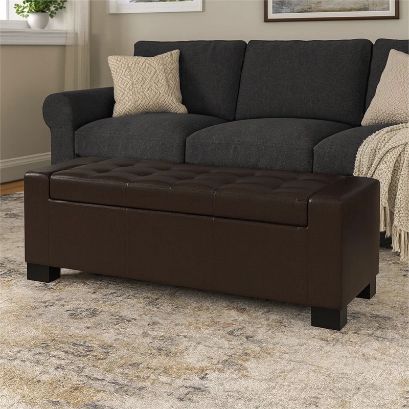 Benjara Liani Ottoman Bench- Storage Top- 50