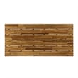 Benjara Patio Coffee Table- Slatted Top- Brown Iron- 50