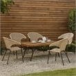 Benjara Patio Coffee Table- Slatted Top- Brown Iron- 50