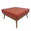 Benjara Square Ottoman with Splayed Rubberwood Legs- 33