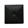 Benjara Neli Ottoman- Black Velvet- Single Tuft on Top- Nailhead Trim- 17 Inch