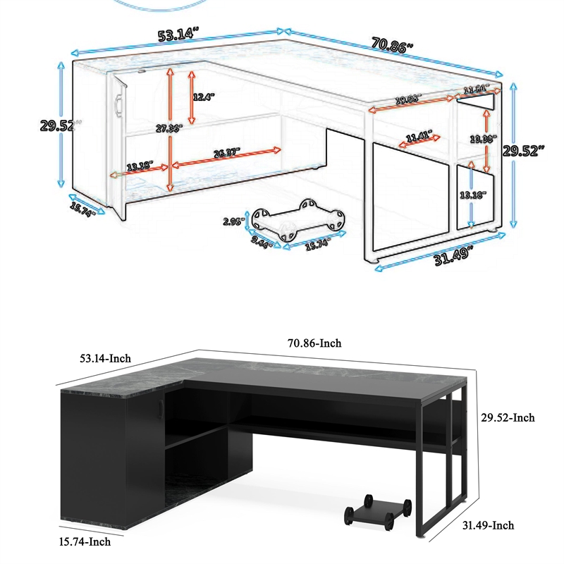 Benjara Executive Office Desk- 71
