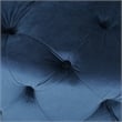 Benjara Vivan Ottoman- Tufted Blue Velvet- Soft Cushions- Round 40