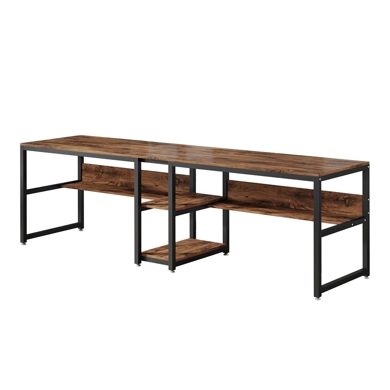 Benjara Desk with Bookshelf- 79