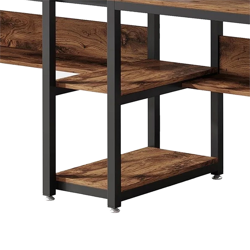 Benjara Desk with Bookshelf- 79