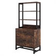 Benjara File Cabinet- 2 Drawer with Locks- 3 Shelves- Black Metal 61 Inch