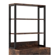 Benjara File Cabinet- 2 Drawer with Locks- 3 Shelves- Black Metal 61 Inch