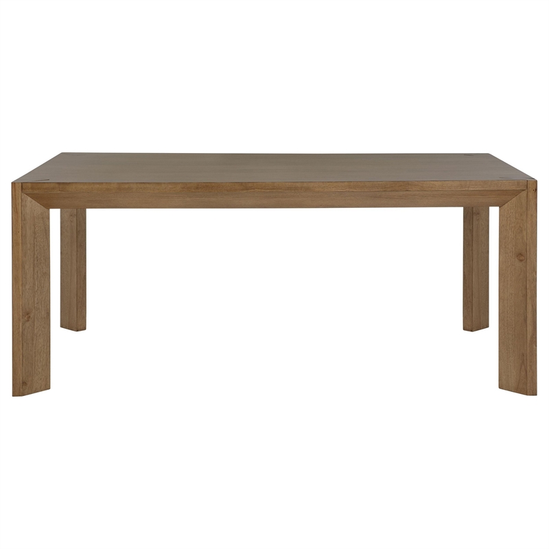Benjara Rune Dining Table- Minimalist Rectangular Brown Hardwood 72 Inch