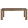 Benjara Rune Dining Table- Minimalist Rectangular Brown Hardwood 72 Inch