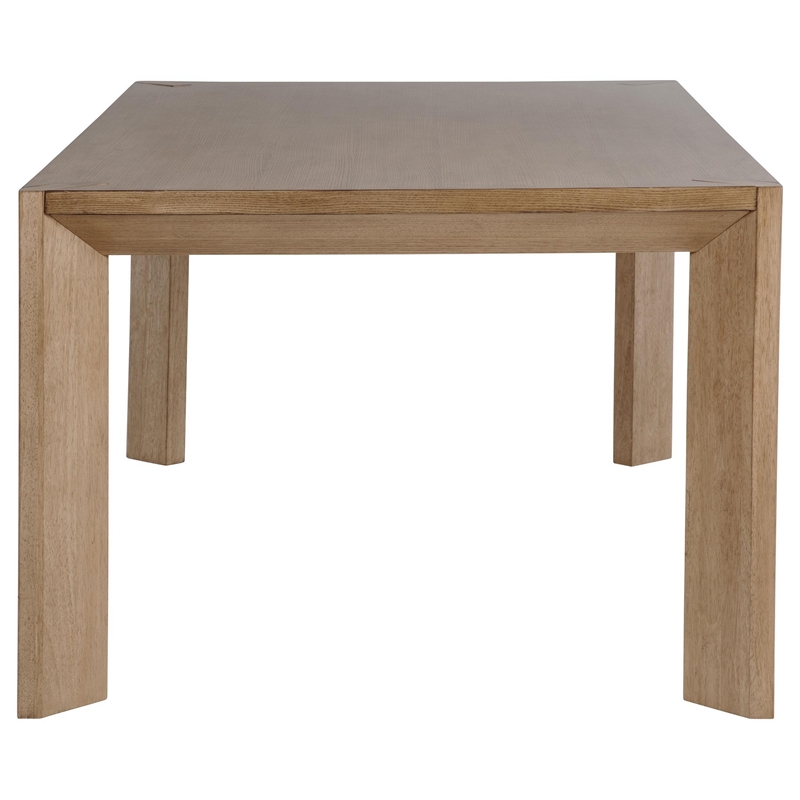 Benjara Rune Dining Table- Minimalist Rectangular Brown Hardwood 72 Inch
