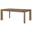 Benjara Rune Dining Table- Minimalist Rectangular Brown Hardwood 72 Inch