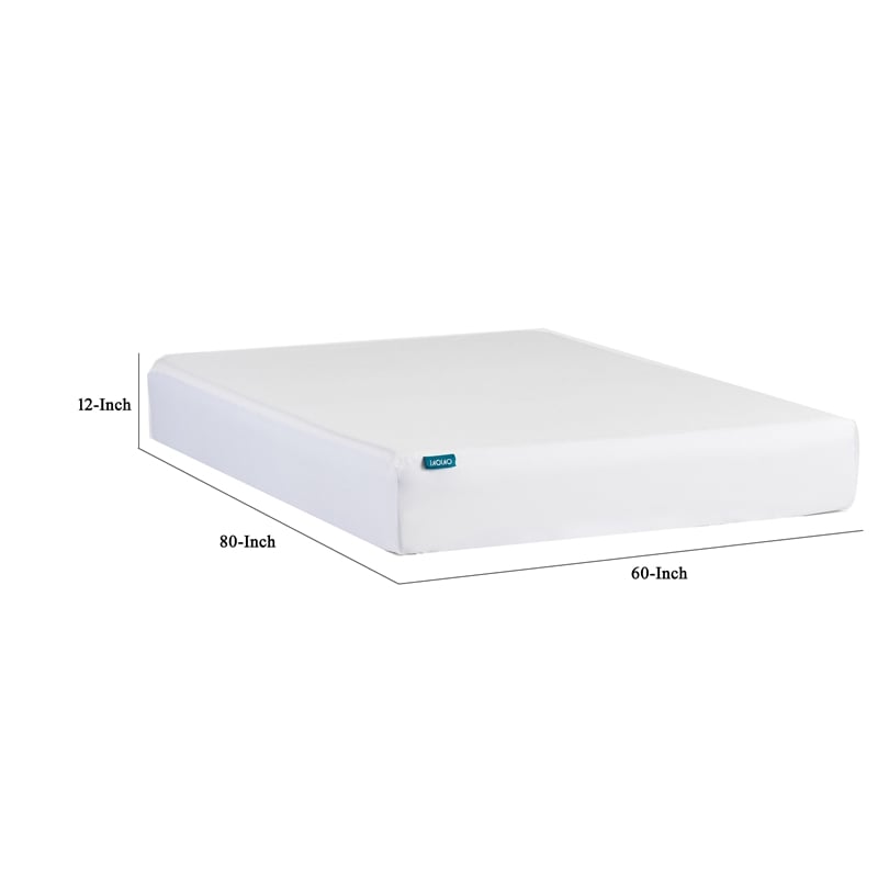Benjara Queen Mattress Protector- Pocket Design- Waterproof Cream White Fabric