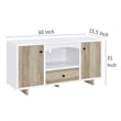 Benjara Aton Credenza- 2 Doors- 1 Drawer- Arched Front- 60
