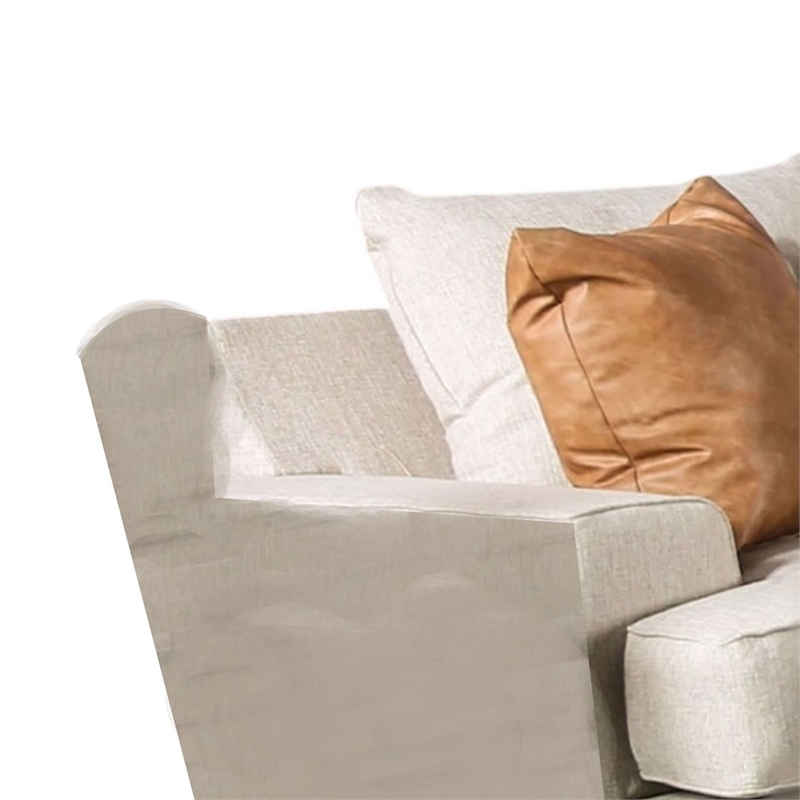 Benjara Adow Loveseat- 3 Accent PIllows- 75