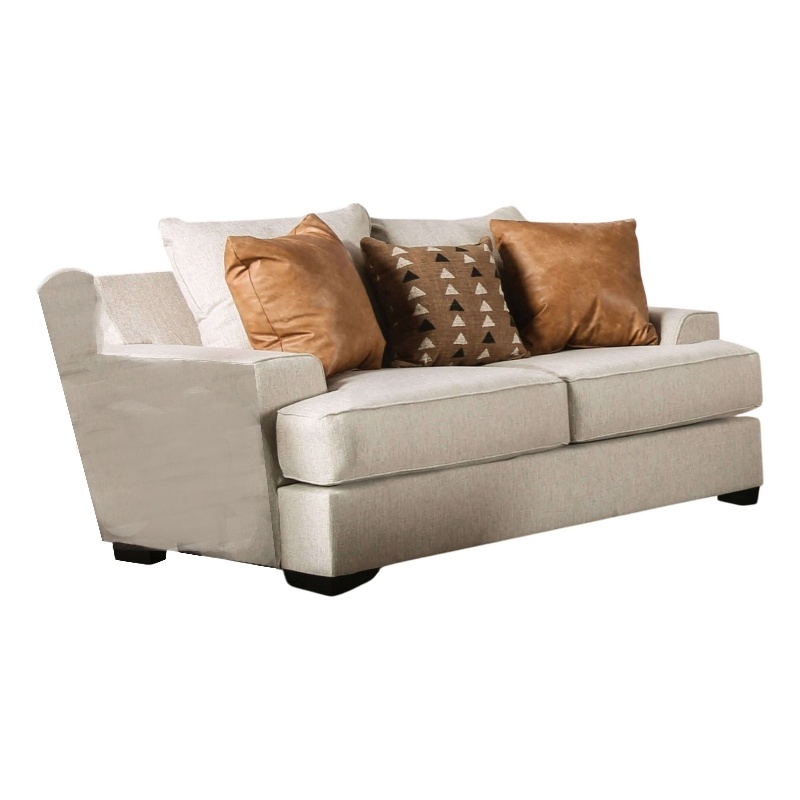 Benjara Adow Loveseat- 3 Accent PIllows- 75