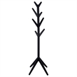 Benjara Margo Coat Rack- 8 Hooks and Tree Inspired Design- Black Solid wood