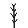Benjara Margo Coat Rack- 8 Hooks and Tree Inspired Design- Black Solid wood